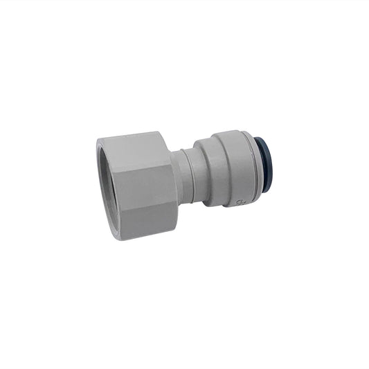 Gray Acetal Female Connector 3/8 X 1/2 BSPP (Cone End)