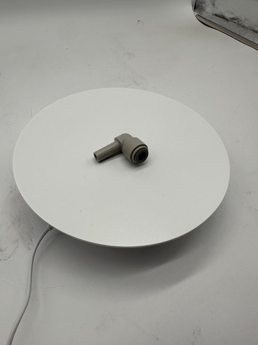 Gray Acetal Plug In Elbow 3/8 Stem - 5/16 Tube