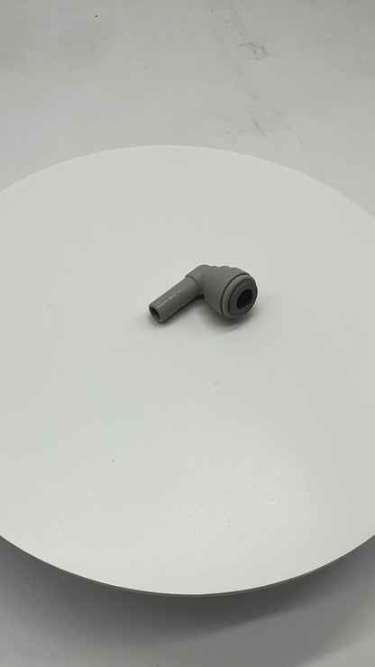 Gray Acetal Plug In Elbow 5/16 Stem - 5/16 Tube