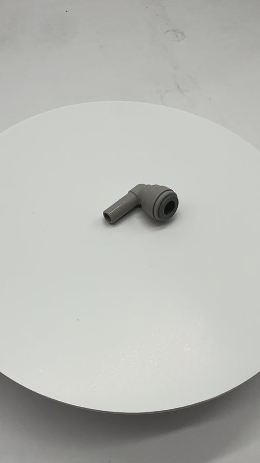 Gray Acetal Plug In Elbow 5/16 Stem - 5/16 Tube