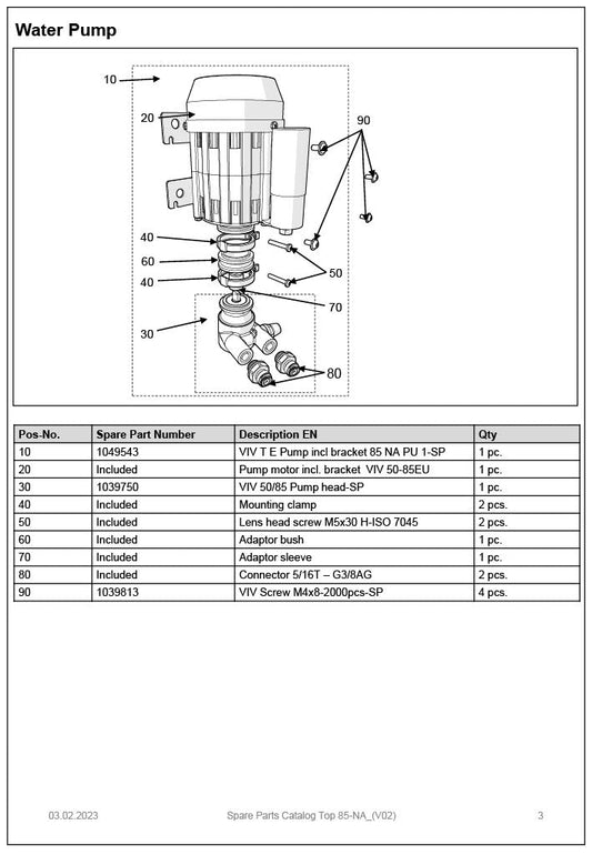 VIV 50/85 Pump head-SP